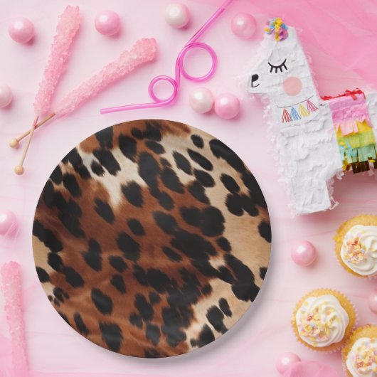 Assiettes En Carton Crème Brown noir (Fête)