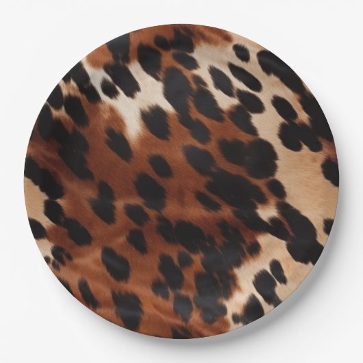 Assiettes En Carton Crème Brown noir (Devant)