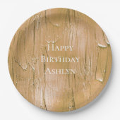 Assiettes En Carton Crème d'or Gâteau jaune Frosting Anniversaire (Devant)