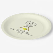 Assiettes En Carton Crème double de tennis (Angle)