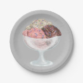 Assiettes En Carton Crème glacée (Devant)