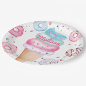 Assiettes En Carton Crème glacée Donut Anniversaire Plaques papier (Angle)