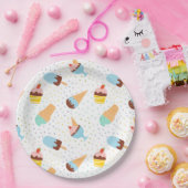 Assiettes En Carton Crème glacée et Confetti (Fête)