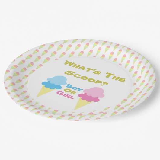 Assiettes En Carton Crème glacée Genre Reveillez Plaque papier (Angle)