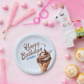 Assiettes En Carton Crème glacée Scoop Boys Anniversaire (Fête)