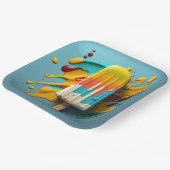 Assiettes En Carton Crème glacée sucrée. succulent dessert popsicle (Angulaire)