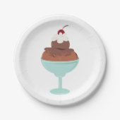 Assiettes En Carton Crème glacée Sundae (Devant)