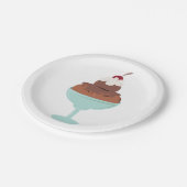 Assiettes En Carton Crème glacée Sundae (Angle)