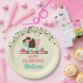 Assiettes En Carton Crème glacée Sundae Summery Traitements Anniversai (Fête)