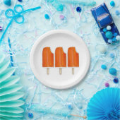 Assiettes En Carton Crème orange n'Crème crème glacée Popsicles (Fête)