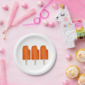 Assiettes En Carton Crème orange n'Crème crème glacée Popsicles (Fête)