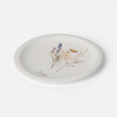 Assiettes En Carton Crème Script Automne Floral Douche Cocktail (Angle)