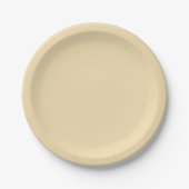Assiettes En Carton Crème solide côtière moderne (Devant)