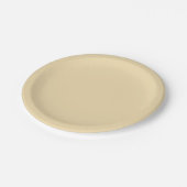 Assiettes En Carton Crème solide côtière moderne (Angle)