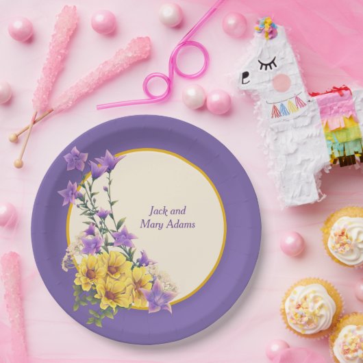 Assiettes En Carton Crème Spring Garden Collection (Fête)