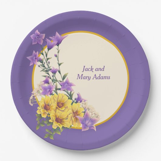 Assiettes En Carton Crème Spring Garden Collection (Devant)