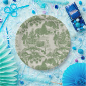 Assiettes En Carton Crème verte Noël Wonderland hiver (Fête)