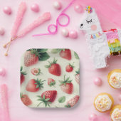 Assiettes En Carton Crêpes aux fraises Pile Fête de mariage en l'honne (Fête)