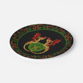 Assiettes En Carton Crescent Céleste Lune Et Dragons (Angle)