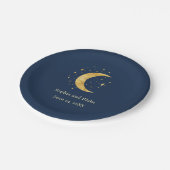 Assiettes En Carton Crescent Moon Starry Mariage de nuit (Angle)