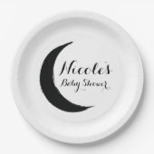 Assiettes En Carton Crescent noir Lune sombre Astrologie Zodiac Party (Devant)