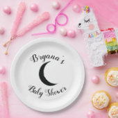 Assiettes En Carton Crescent noir Lune sombre Astrologie Zodiac Party (Fête)