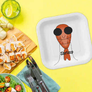 Assiettes En Carton crevettes