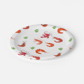 Assiettes En Carton Crevettes rouges Ocean Life (Angle)