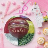 Assiettes En Carton Cricket : Red Hard Ball Art Print (Fête)