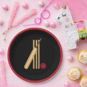 Assiettes En Carton Cricket, wicket, chauve-souris et balle (Fête)