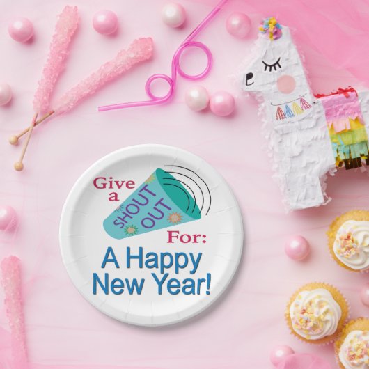 Assiettes En Carton Criez pour une bonne année (Fête)