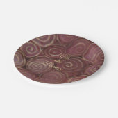 Assiettes En Carton Crimson de Noël et or (Angle)