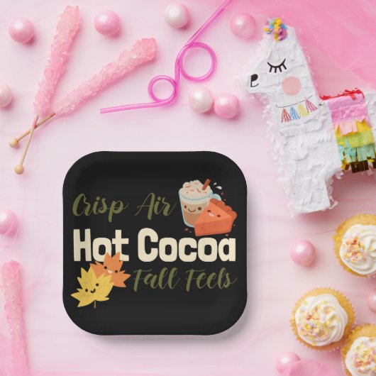 Assiettes En Carton Crise Air Chaud Cocaca Chaud Chute (Fête)