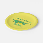 Assiettes En Carton Crocodile d'alligator d'anniversaire personnalisé (Angle)