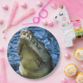Assiettes En Carton Crocodile Dents Eau (Fête)