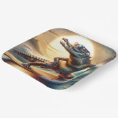 Assiettes En Carton Crocodile en surf (Angulaire)