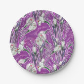 Assiettes En Carton Crocus blancs Fleur de printemps Motif Floral pour (Devant)