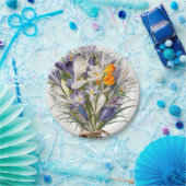 Assiettes En Carton Crocus Spring Flower Botanique Floral Art (Fête)