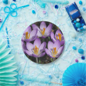 Assiettes En Carton Crocus violets ensoleillés (Fête)