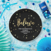 Assiettes En Carton Croire les étoiles d'or Noël (Fête)