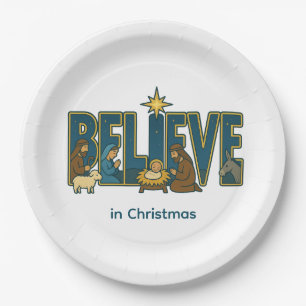 Assiettes En Carton Croire nativité