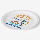 Assiettes En Carton Croisière en mon bateau de 50e anniversaire (Angle)