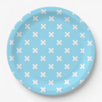 Croix blanche sur le bleu bébé