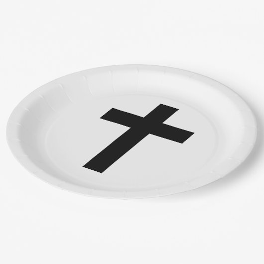 Assiettes En Carton Croix chrétienne (Angle)