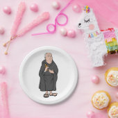 Assiettes En Carton Croix de Monk dans Robe Médiévale Religieux (Fête)