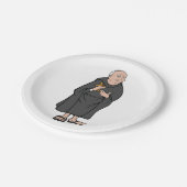 Assiettes En Carton Croix de Monk dans Robe Médiévale Religieux (Angle)