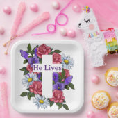 Assiettes En Carton Croix de Pâques Il Vit (Fête)