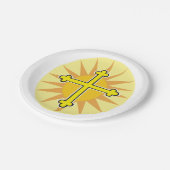 Assiettes En Carton Croix d'or (Angle)