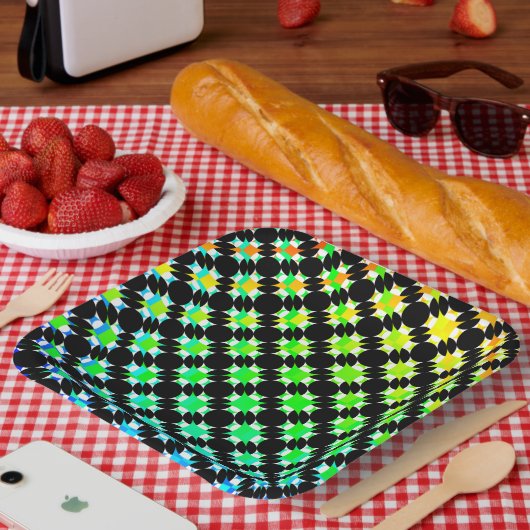 Assiettes En Carton Croix du Cercle solide par Kenneth Yoncich (Pique-nique)