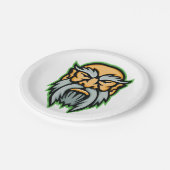 Assiettes En Carton Cronos Grec Dieu Gris Plaques de papier à barbe (Angle)